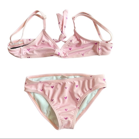 Limeapple Other - Adorable Pink Foil Hearts Bikini 5T